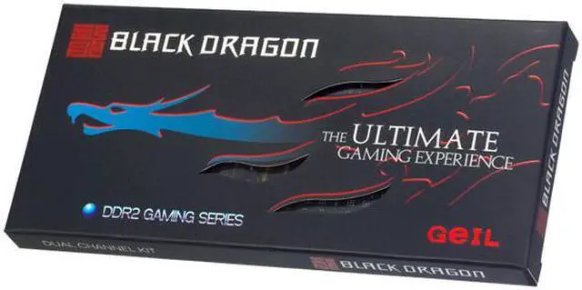 Alt view image 3 of 3 - GeIL Black Dragon 2GB (2 x 1GB) DDR2 800 (PC2 6400) Dual Channel Kit Desktop Memory Model GB22GB6400C4DC