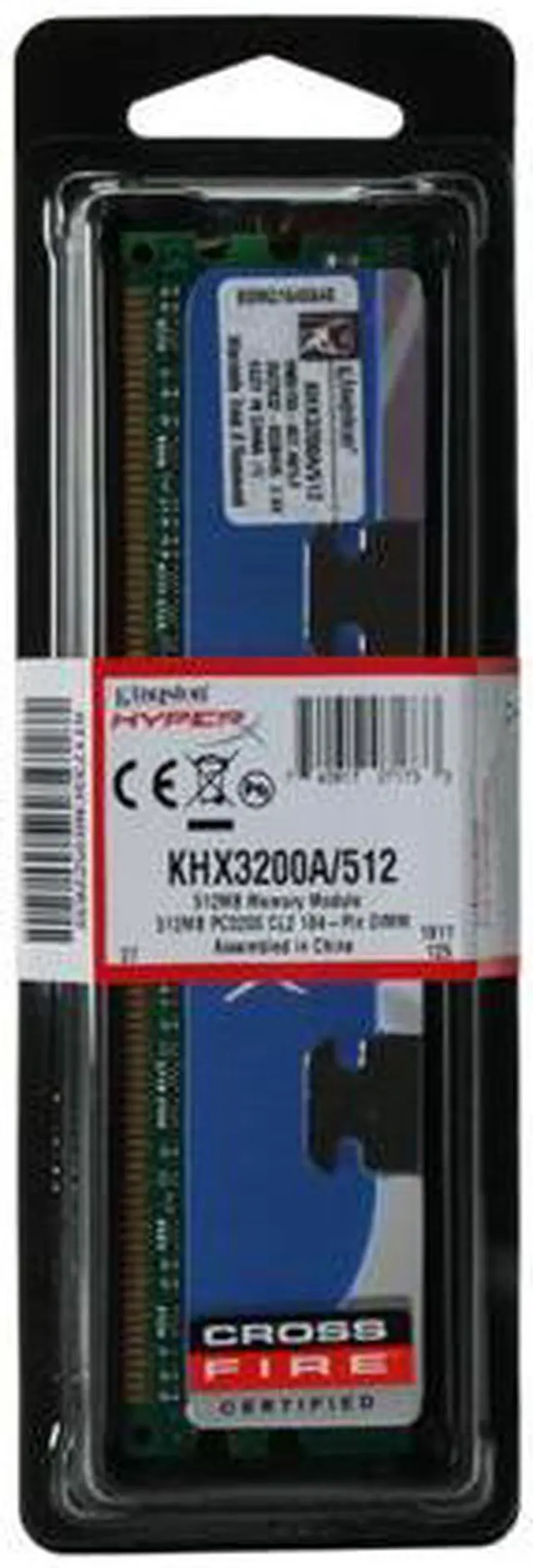 Alt view image 2 of 2 - HyperX 512MB DDR 400 (PC 3200) Desktop Memory Model KHX3200A/512