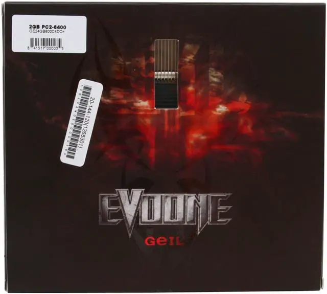 Alt view image 5 of 5 - GeIL Evo One 4GB (2 x 2GB) DDR2 800 (PC2 6400) Dual Channel Kit Desktop Memory Model GE24GB800C4DC