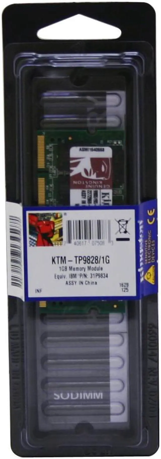 Main image of Kingston 1GB Unbuffered DDR 333 (PC 2700) System Specific Memory For IBM Model KTM-TP9828/1G