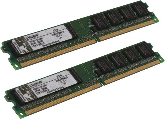 Main image of Kingston ValueRAM 1GB (2 x 512MB) DDR2 667 (PC2 5300) Dual Channel Kit System Memory Model KVR667D2N5K2/1G