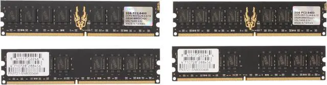Alt view image 2 of 3 - GeIL Black Dragon 8GB (4 x 2GB) DDR2 800 (PC2 6400) Quad Channel Kit Desktop Memory Model GB28GB6400C4QC