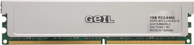 Alt view image 2 of 4 - GeIL 1GB DDR2 800 (PC2 6400) Desktop Memory Model GX21GB6400LX