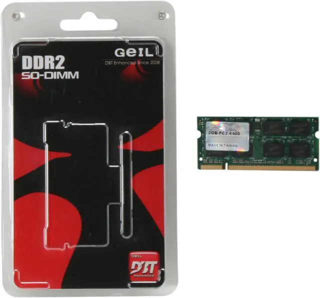 Alt view image 3 of 3 - GeIL 2GB 200-Pin DDR2 SO-DIMM DDR2 800 (PC2 6400) Laptop Memory Model GX2S6400-2GB
