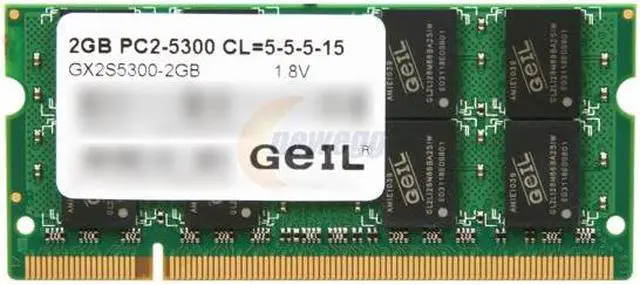 Main image of GeIL 2GB 200-Pin DDR2 SO-DIMM DDR2 667 (PC2 5300) Laptop Memory Model GX2S5300-2GB
