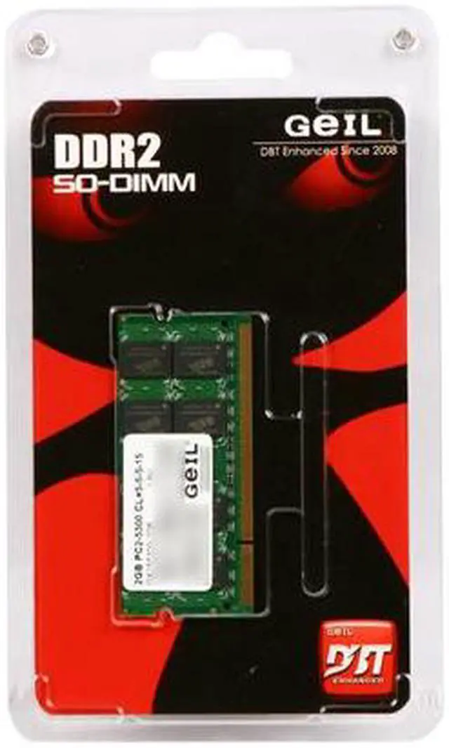 Alt view image 2 of 2 - GeIL 2GB 200-Pin DDR2 SO-DIMM DDR2 667 (PC2 5300) Laptop Memory Model GX2S5300-2GB