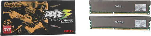 Alt view image 3 of 3 - GeIL 4GB (2 x 2GB) DDR3 1600 (PC3 12800) Desktop Memory Model GV34GB1600C9DC