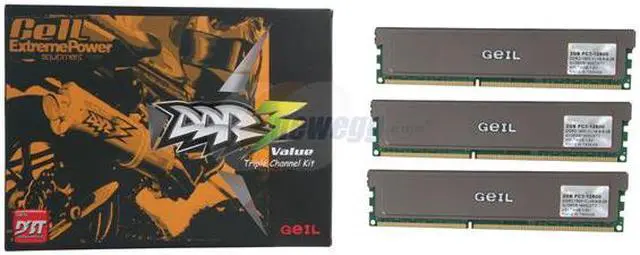 Alt view image 3 of 3 - GeIL 6GB (3 x 2GB) DDR3 1600 (PC3 12800) Desktop Memory Model GV36GB1600C9TC