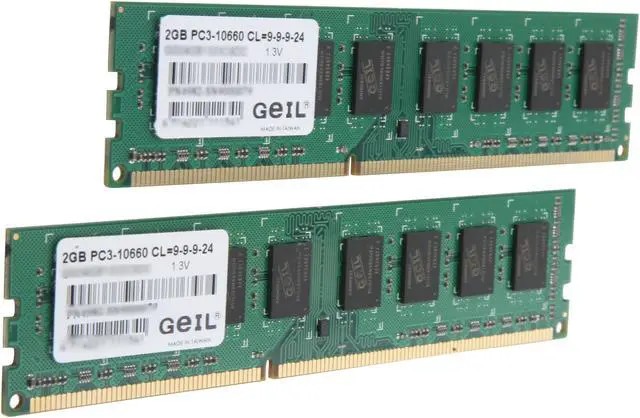 Main image of GeIL Green Series 4GB (2 x 2GB) DDR3L 1333 (PC3L 10600) Desktop Memory Model GG34GB1333C9DC