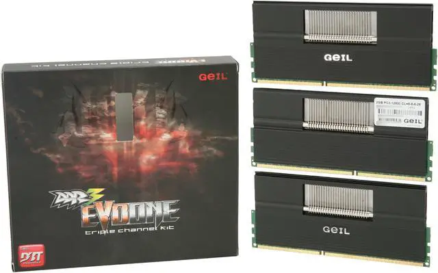 Alt view image 3 of 3 - GeIL EVO ONE 6GB (3 x 2GB) DDR3 1600 (PC3 12800) Desktop Memory Model GE36GB1600C8TC