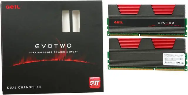 Alt view image 2 of 2 - GeIL Evo Two 4GB (2 x 2GB) DDR3 2500 (PC3 20000) Desktop Memory Model GET34GB2500C9DC