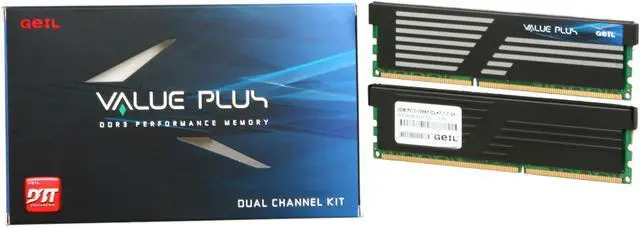 Alt view image 3 of 3 - GeIL Value PLUS 4GB (2 x 2GB) DDR3 1333 (PC3 10666) Desktop Memory Model GVP34GB1333C7DC