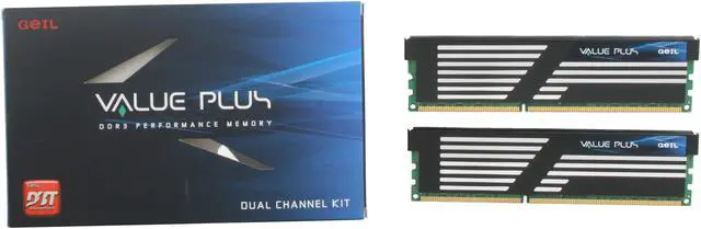 Alt view image 3 of 3 - GeIL Value PLUS 4GB (2 x 2GB) DDR3 1600 (PC3 12800) Desktop Memory Model GVP34GB1600C9DC