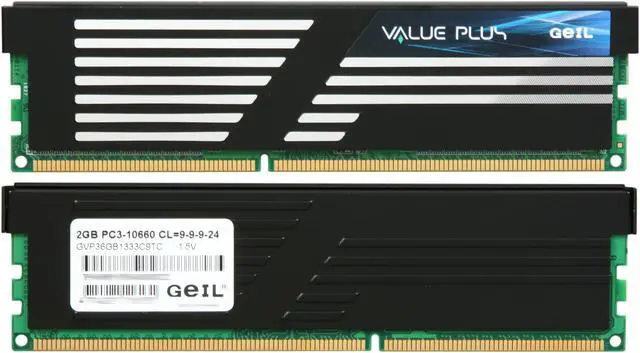 Alt view image 2 of 3 - GeIL Value PLUS 6GB (3 x 2GB) DDR3 1333 (PC3 10666) Desktop Memory Model GVP36GB1333C9TC