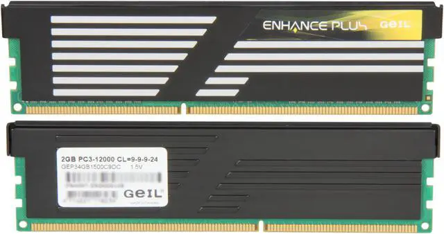 Alt view image 2 of 3 - GeIL Enhance PLUS Series 4GB (2 x 2GB) DDR3 1500 (PC3 12000) Desktop Memory Model GEP34GB1500C9DC