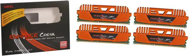 Alt view image 3 of 3 - GeIL Enhance CORSA 16GB (4 x 4GB) DDR3 1600 (PC3 12800) Desktop Memory Model GEC316GB1600C9QC