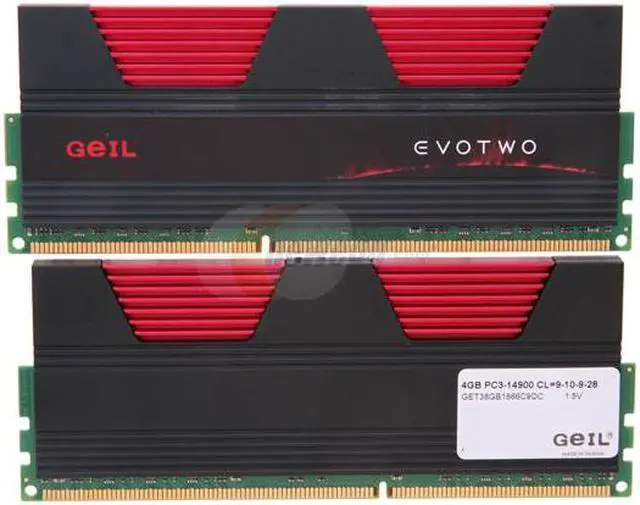 Alt view image 2 of 3 - GeIL Evo Two 8GB (2 x 4GB) DDR3 1866 (PC3 14900) Desktop Memory Model GET38GB1866C9DC