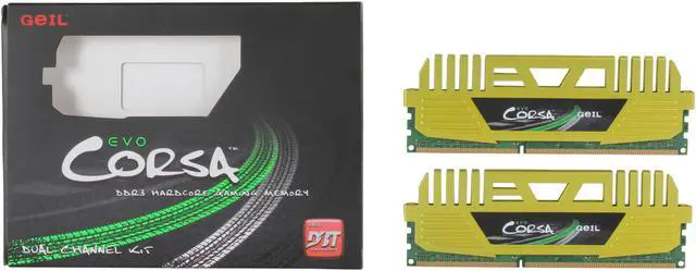 Alt view image 3 of 3 - GeIL EVO CORSA Series 16GB (2 x 8GB) DDR3 1333 (PC3 10660) Desktop Memory Model GOC316GB1333C9DC