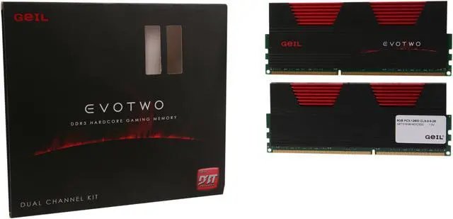 Alt view image 3 of 3 - GeIL Evo Two 16GB (2 x 8GB) DDR3 1600 (PC3 12800) Desktop Memory Model GET316GB1600C9DC