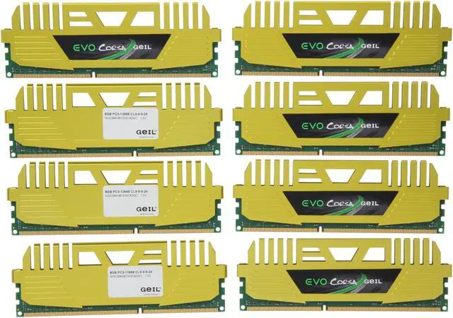 Alt view image 2 of 3 - GeIL EVO CORSA Series 64GB (8 x 8GB) DDR3 1333 (PC3 10660) Desktop Memory Model GOC364GB1333C9DQC