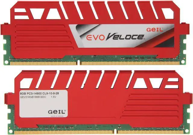 Alt view image 2 of 3 - GeIL EVO Veloce Series 16GB (2 x 8GB) DDR3 1866 (PC3 14900) Desktop Memory Model GEV316GB1866C9DC