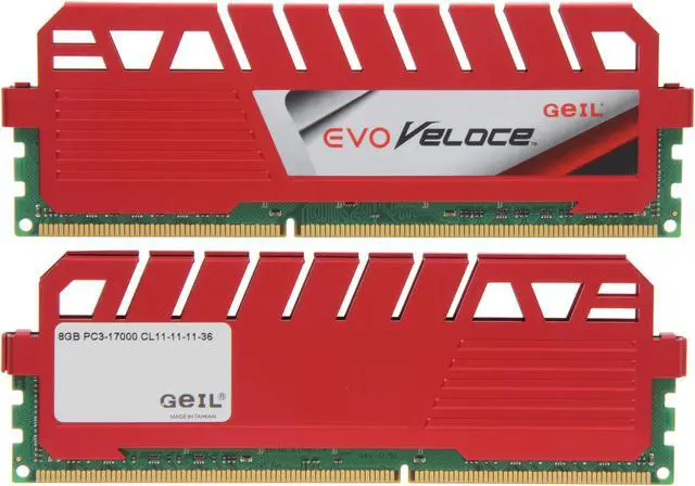 Alt view image 2 of 3 - GeIL EVO Veloce Series 16GB (2 x 8GB) DDR3 2133 (PC3 17000) Desktop Memory Model GEV316GB2133C11DC
