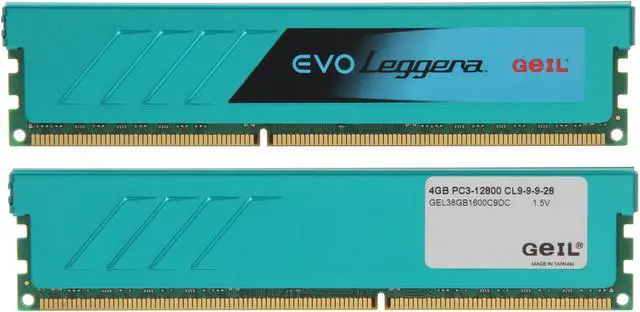 Alt view image 2 of 3 - GeIL EVO Leggara Series 8GB (2 x 4GB) DDR3 1600 (PC3 12800) Desktop Memory Model GEL38GB1600C9DC