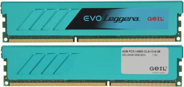 Alt view image 2 of 3 - GeIL EVO Leggara Series 8GB (2 x 4GB) DDR3 1866 (PC3 14900) Desktop Memory Model GEL38GB1866C9DC