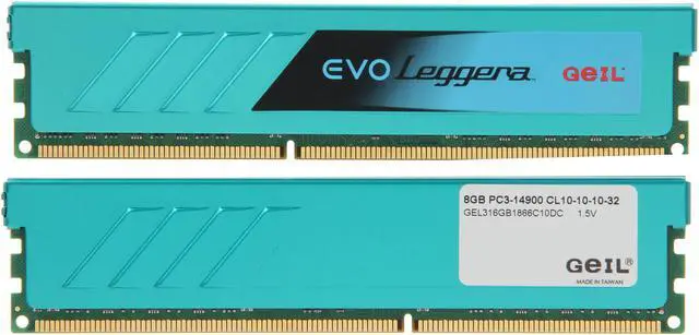Alt view image 2 of 3 - GeIL EVO Leggara Series 16GB (2 x 8GB) DDR3 1866 (PC3 14900) Desktop Memory Model GEL316GB1866C10DC