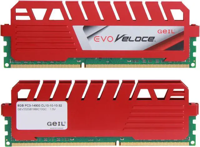 Alt view image 2 of 3 - GeIL EVO Veloce Series 32GB (4 x 8GB) DDR3 1866 (PC3 14900) Desktop Memory Model GEV332GB1866C10QC