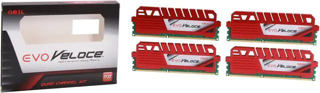 Alt view image 3 of 3 - GeIL EVO Veloce Series 32GB (4 x 8GB) DDR3 1866 (PC3 14900) Desktop Memory Model GEV332GB1866C10QC