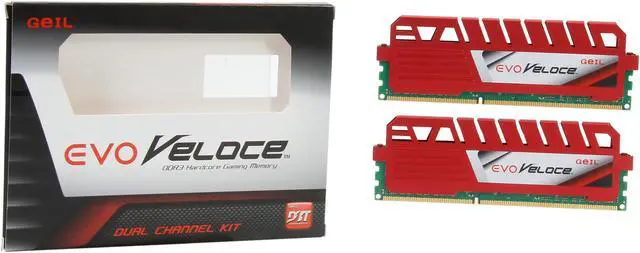 Alt view image 3 of 3 - GeIL EVO Veloce Series 8GB (2 x 4GB) DDR3 2133 (PC3 17000) Desktop Memory Model GEV38GB2133C10ADC