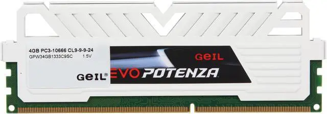 Alt view image 2 of 3 - GeIL EVO POTENZA 4GB DDR3 1333 (PC3 10660) Desktop Memory Model GPW34GB1333C9SC