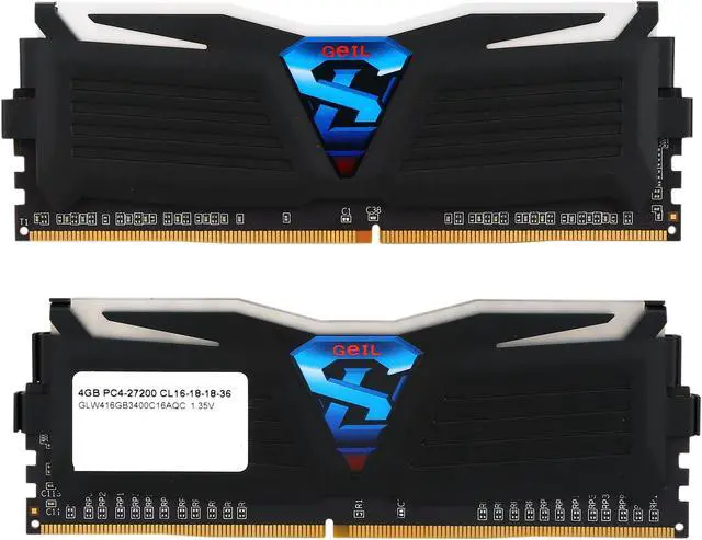 Alt view image 2 of 3 - GeIL SUPER LUCE 16GB (4 x 4GB) DDR4 3400 (PC4 27200) Desktop Memory Model GLW416GB3400C16AQC