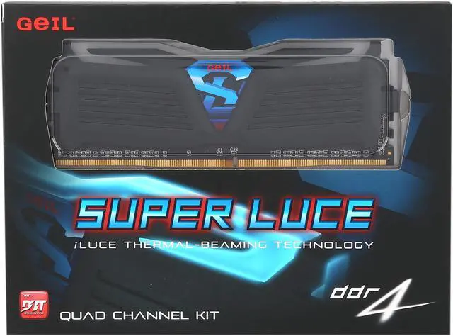 Alt view image 3 of 3 - GeIL SUPER LUCE 16GB (4 x 4GB) DDR4 3400 (PC4 27200) Desktop Memory Model GLW416GB3400C16AQC
