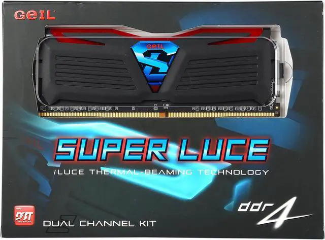 Alt view image 3 of 3 - GeIL SUPER LUCE 8GB (2 x 4GB) DDR4 2400 (PC4 19200) Desktop Memory Model GLR48GB2400C15DC