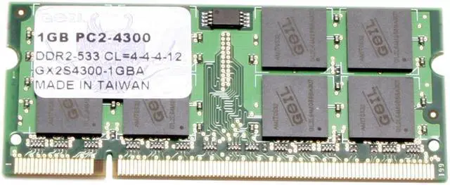 Main image of GeIL 1GB 200-Pin DDR2 SO-DIMM DDR2 533 (PC2 4300) Laptop Memory Model GX2S4300-1GBA - OEM