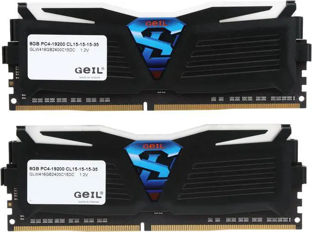 Alt view image 2 of 3 - GeIL SUPER LUCE 16GB (2 x 8GB) DDR4 2400 (PC4 19200) Desktop Memory Model GLW416GB2400C15DC