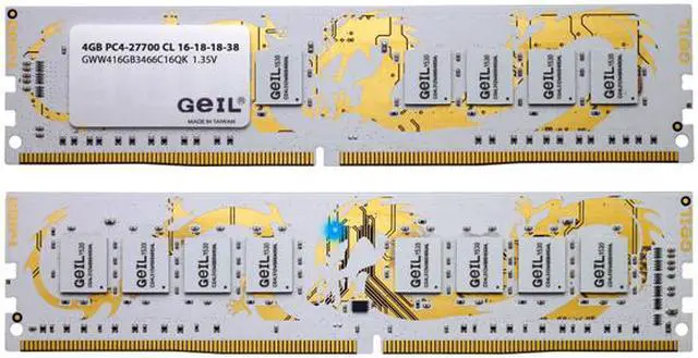 Alt view image 2 of 4 - GeIL Dragon RAM Combo 16GB (4 x 4GB) DDR4 3466 (PC4 27730) Desktop Memory Model GWW416GB3466C16QK