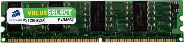 Main image of CORSAIR ValueSelect 128MB DDR 266 (PC 2100) Desktop Memory Model VS128MB266
