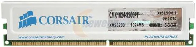 Alt view image 2 of 3 - CORSAIR XMS 1GB DDR 400 (PC 3200) Desktop Memory Model CMX1024-3200PT