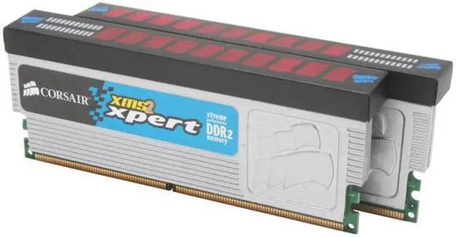 Alt view image 3 of 6 - CORSAIR XMS2 2GB (2 x 1GB) DDR2 800 (PC2 6400) Dual Channel Kit Desktop Memory Model TWIN2XP2048-6400C4