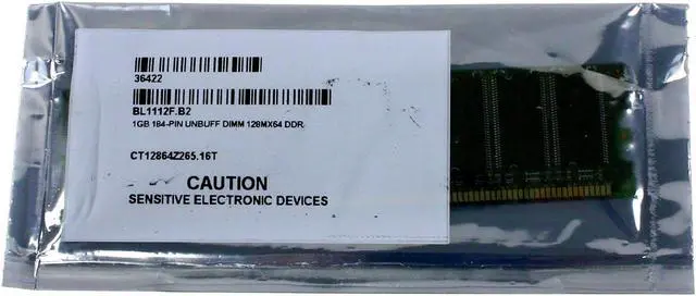 Alt view image 2 of 2 - Crucial 1GB DDR 266 (PC 2100) Desktop Memory Model CT12864Z265 - OEM