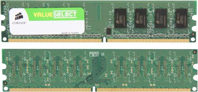 Alt view image 2 of 3 - CORSAIR 2GB (2 x 1GB) DDR2 667 (PC2 5300) Desktop Memory Model VS2GBKIT667D2