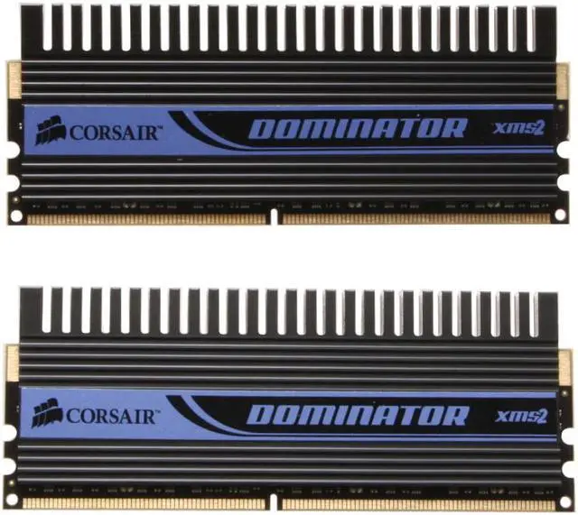 Main image of CORSAIR Dominator 2GB (2 x 1GB) DDR2 1142 (PC2 9136) Dual Channel Kit Desktop Memory Model TWIN2X2048-9136C5D