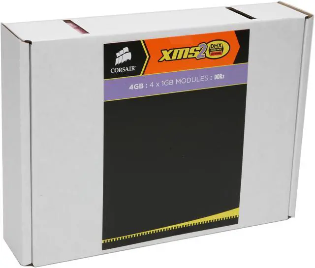 Alt view image 2 of 2 - CORSAIR XMS2 4GB (4 x 1GB) DDR2 800 (PC2 6400) Quad Kit Desktop Memory Model QUAD2X4096-6400C5DHX