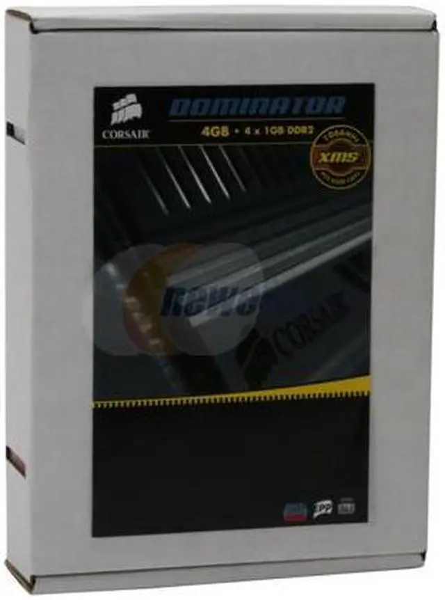 Alt view image 4 of 4 - CORSAIR Dominator 4GB (4 x 1GB) DDR2 1066 (PC2 8500) Quad Kit Desktop Memory Model QUAD2X4096-8500C5DF