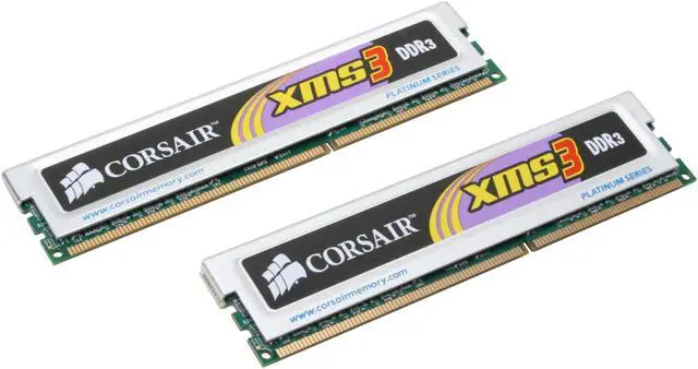 Main image of CORSAIR 2GB (2 x 1GB) DDR3 1066 (PC3 8500) Dual Channel Kit Desktop Memory Model TWIN3X2048-1066C7