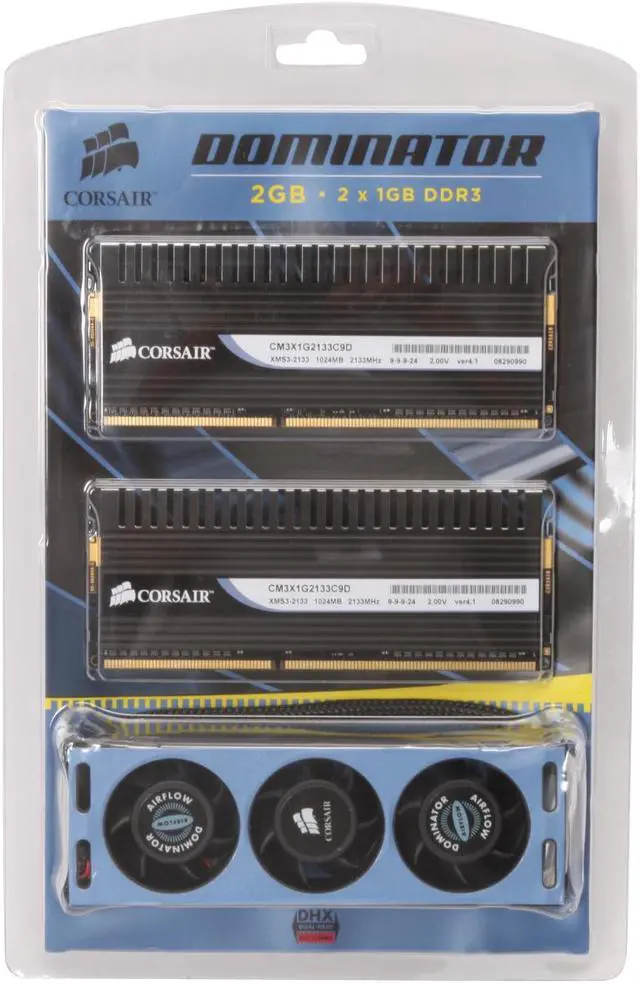 Alt view image 6 of 6 - CORSAIR DOMINATOR 2GB (2 x 1GB) DDR3 2133 (PC3 17066) Dual Channel Kit Desktop Memory Model TW3X2G2133C9DF