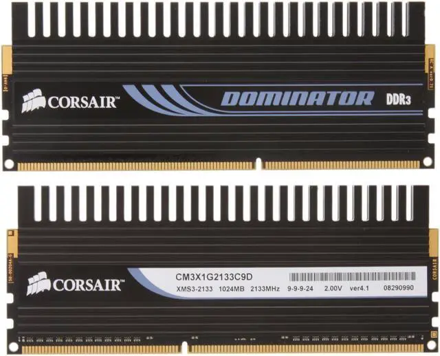 Alt view image 2 of 6 - CORSAIR DOMINATOR 2GB (2 x 1GB) DDR3 2133 (PC3 17066) Dual Channel Kit Desktop Memory Model TW3X2G2133C9DF